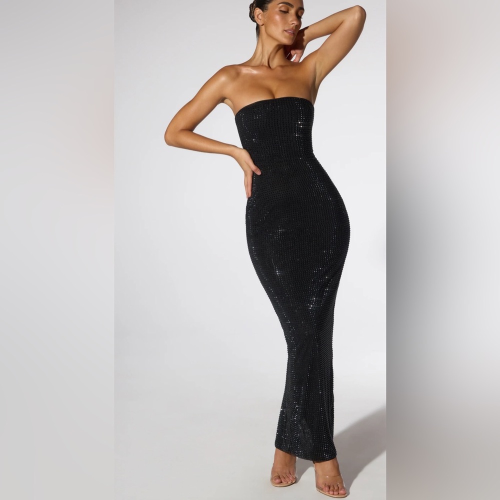 Oh polly Black embellishment dress